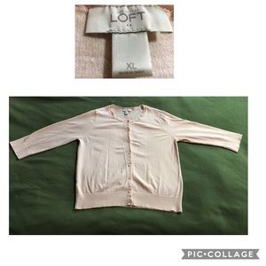 FINAL MARKDOWN Loft pale peach 3/4 sleeve XL